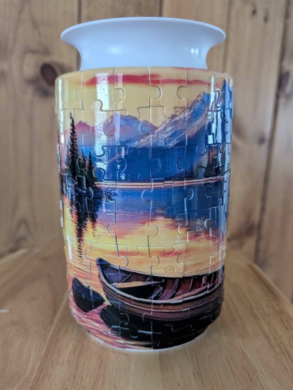🧩3 for $25 - 3D Puzzle Vase Mountain Sunset 162 Pieces Functional